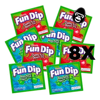 8 Sobres De Caramelos En Polvo Fun Dip 12g C/u