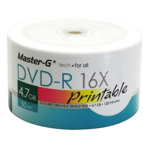Dvd Imprimible Master-g 4,7gb 16x 50 Unidades