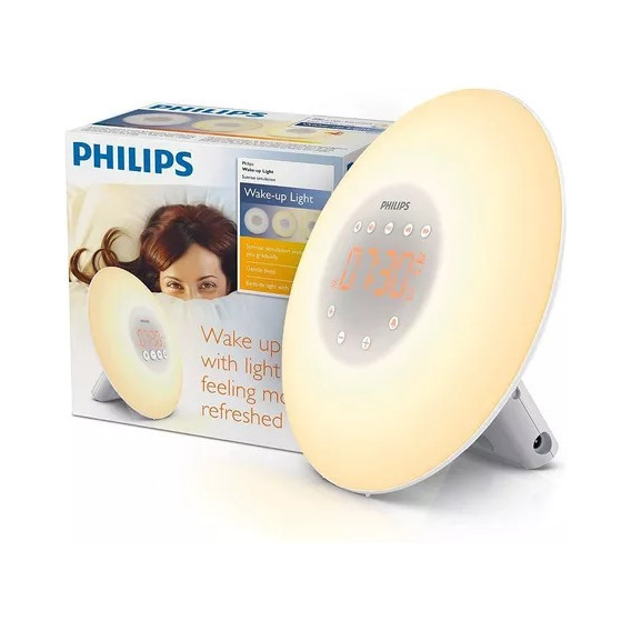 Reloj Despertador Philips Wake-up Light Luz Alarma Gradual Color Blanco