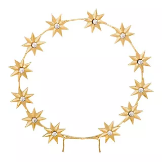 Aureola Com Estrelas Douradas Graça 65cm (10,5cm Altura)