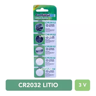 5 Pilas Cr2032 Litio 3v. Boton Alarma Balanza Llaves De Auto