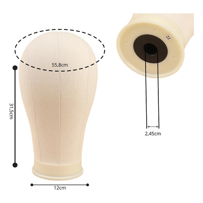 Manequim Cabeça De Pano Para Confecção De Peruca E Prótese