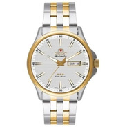 Relógio Orient Masculino Automatico Pulseira Dourada E Prata