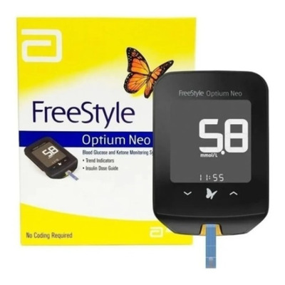 Glucómetro Optium Freestyle Neo Kit Completo Glucosa Cetonas