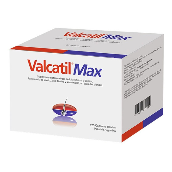 Valcatil Max X 120 Capsulas Blandas Anticaida Aminoacidos