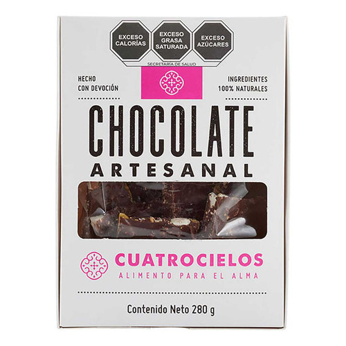 Chocolate Cuatrocielos Artesanal 280g