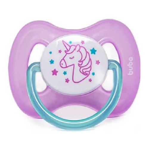 Chupete para bebés de 0 a 6 m, talla 1, cómodo, brilla en la oscuridad, color rosa unicornio, período de edad de 0 a 6 meses