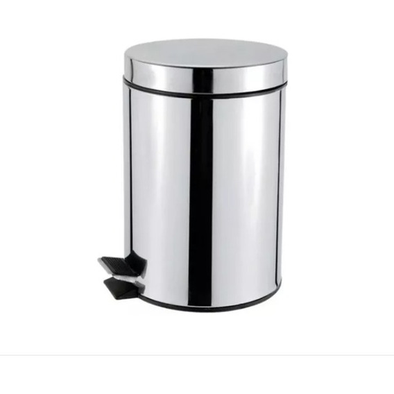 Cesto De Basura Metálico 8 Litros Acero Inox