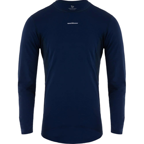 Camiseta Manga Larga Hombre Summit Sportfitness Navy