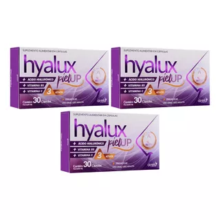 3 Hyalux Ácido Hialurônico - Anti-rugas P Pele Radiante 30cp