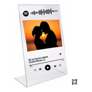 Display L Acrílico Música Spotify Personalizado - 15x21cm