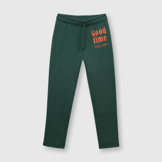 Pantalón De Niño De Buzo Estampado Verde Musgo (2 A 12 Años)