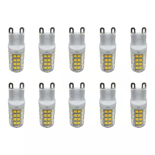 Kit 10 Lâmpadas Led Halopin Bipino G9 5w 3000k Luz Quente Cor Da Luz Branco-quente 110v/220v