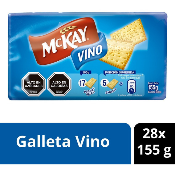 Galleta Mckay® Vino 155g  28 X Pack