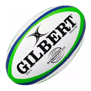 Pelota Gilbert Barbarian 2.0 Rugby N5  Profesional Color Blanco