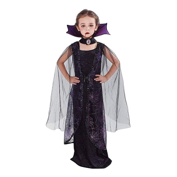 Disfraz De Vampiro De Halloween Para Niñas, Trajes De Cosplay De Murciélago De Terror Para Niños