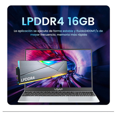 Laptop Intel Celeron 2 En 1 Notebook Ddr4  16 Gb  Ram 512 Gb Ssd 15.6' Plateado 1920 Px X 1080 Px  Windows  11
