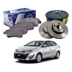  Kit Disco Pastilha Dianteira Yaris 1.3 1.5 2018 A 2022