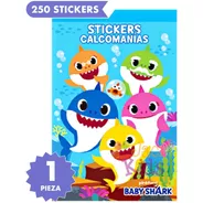 Block De 250 Stickers Baby Shark  Artículo Fiesta Bsk0h1