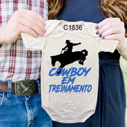 Body De Bebês Cowboy Em Treinamento Infantil C1836