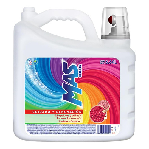 Mas Color detergente líquido colores intensos 6.64L