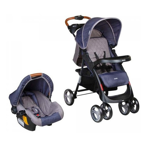Coche + Asiento De Viaje Para Bebé Infanti Pompeya E30 Febo Color Azul Color del chasis Negro