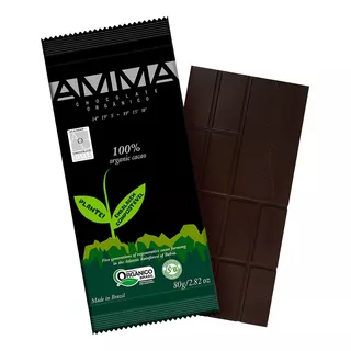 Kit 6x: Chocolate 100% Cacau Orgânico Amma Chocolate 80g