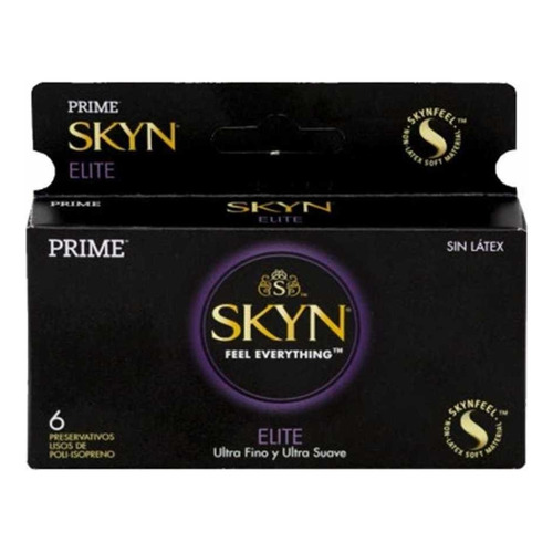 Preservativos Prime Skyn Elite sin latex caja 6 unidades