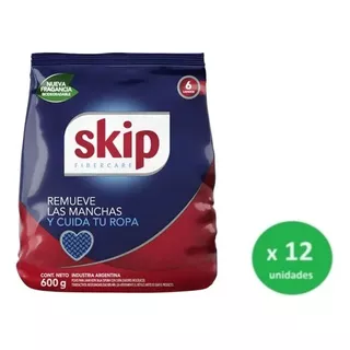 Pack Detergente Ropa Polvo Skip 600g X 12 Un. - Dh Tienda