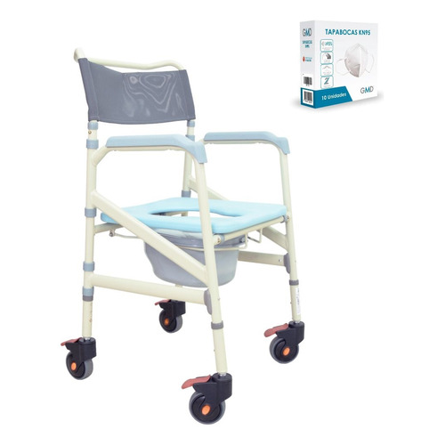 Silla Ayuda Sanitaria Silla Pato Con Ruedas En Aluminio Color Gris