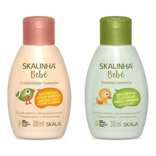  Kit Skalinha Bebe Shampoo +acondicionador Vegano Linea Skala