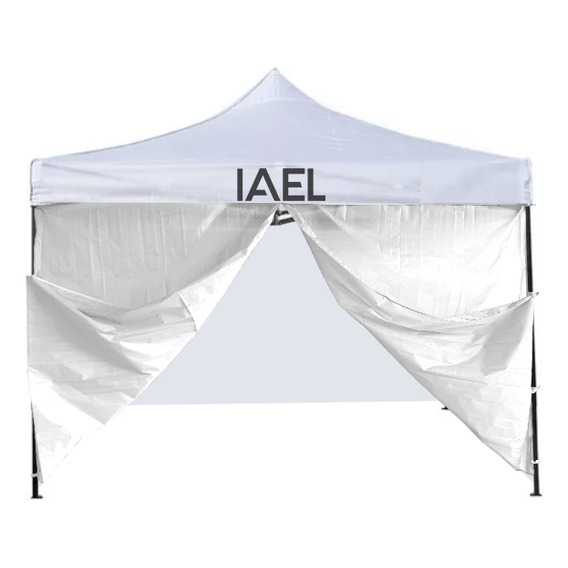 Gazebo Carpa 3x3 Bolso 4 Paredes Impermeable Reforzado Blanc