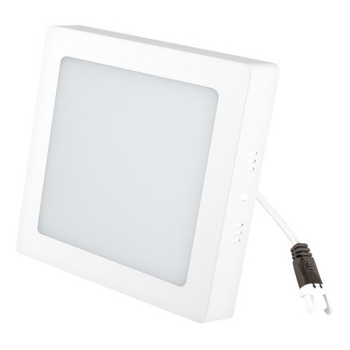 Luminario Sobreponer Cuadrado Led 24w Aksi Luz Blanca Color Blanco