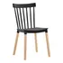 Silla de Comedor Windsor Color Negro X4 Unidades Garden Life