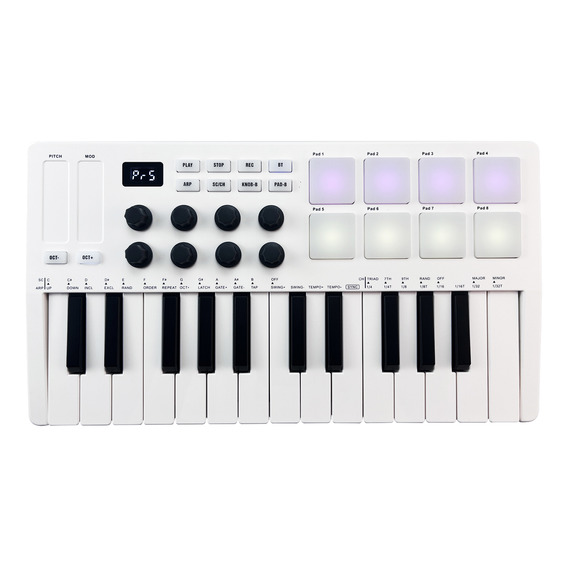 Controlador De Teclado Midi M-vave Smk-25 Portátil