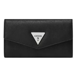 Cartera Guess Para Dama Sf860151 Lathan Clutch Negro Casual