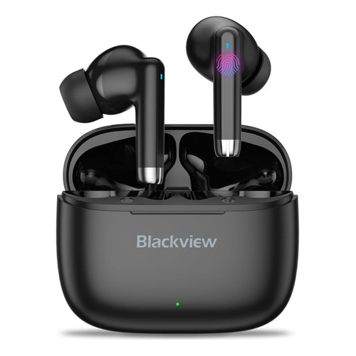 Auriculares Inalámbricos Blackview Airbuds4 Bluetooth Nc Color Negro Color de la luz Azul