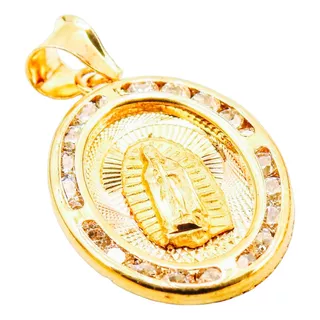 Medalla Virgen De Guadalupe En Oro Solido 10 Kilates Mod 90