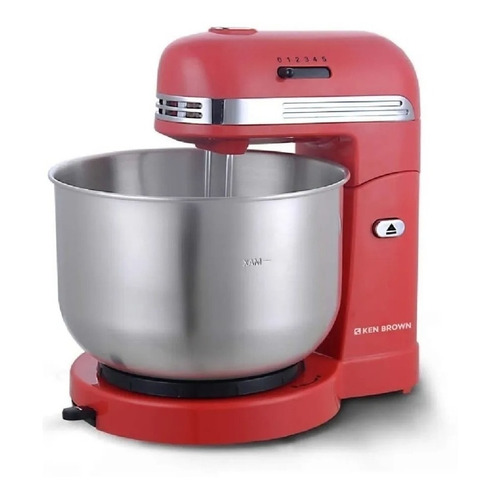 Batidora Ken Brown Kh-451 3,5 Litros Bowl De Acero Inox 450w Color Rojo