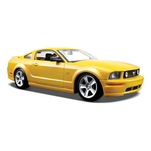 Auto Ford Mustang Gt A Escala 1/24 Abre Puertas Color Amarillo