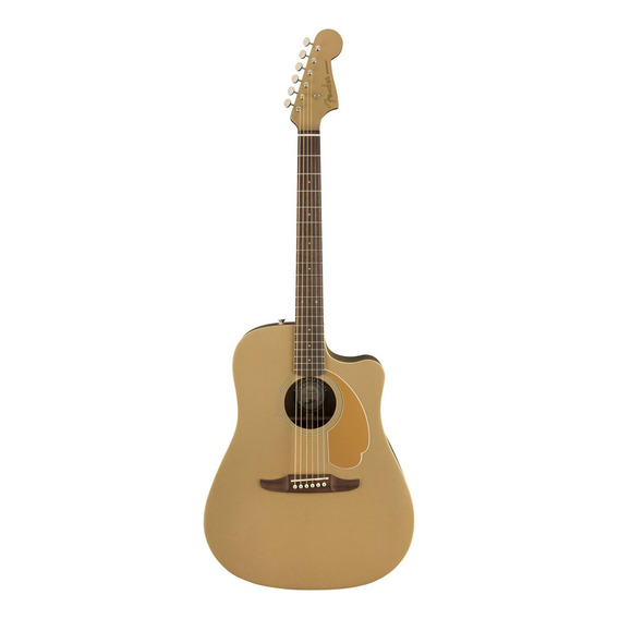 Guitarra Electroacústica Fender California Redondo Player para diestros bronze satin mate