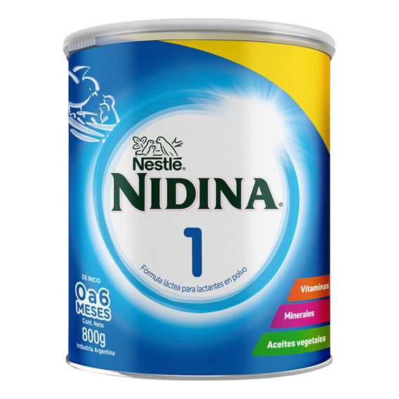 Leche De Fórmula En Polvo Nestlé Nidina 1 800g - 0 A 6 Meses