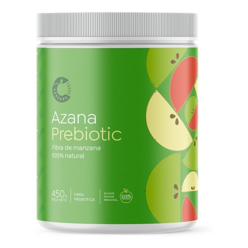 Azana Prebiotic Fibra De Manzana 35 Días 100% Natural Sabor Manzana Dulce