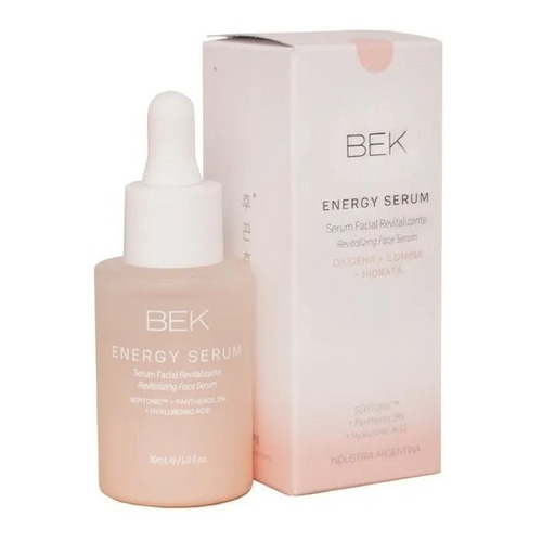 Bek Energy Serum Facial Revitalizante Oxigena Hidrata 30ml Momento de aplicación Día/Noche Tipo de piel Todo tipo de piel