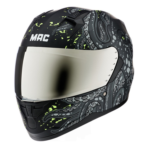 Casco para moto integral MAC Helmets M67 BASS  gris mate edición limitada talle 2XL 