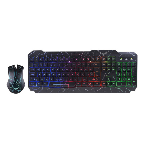 Naceb Tecnología Kit Gamer Mouse y Teclado NA-633 Color Negro