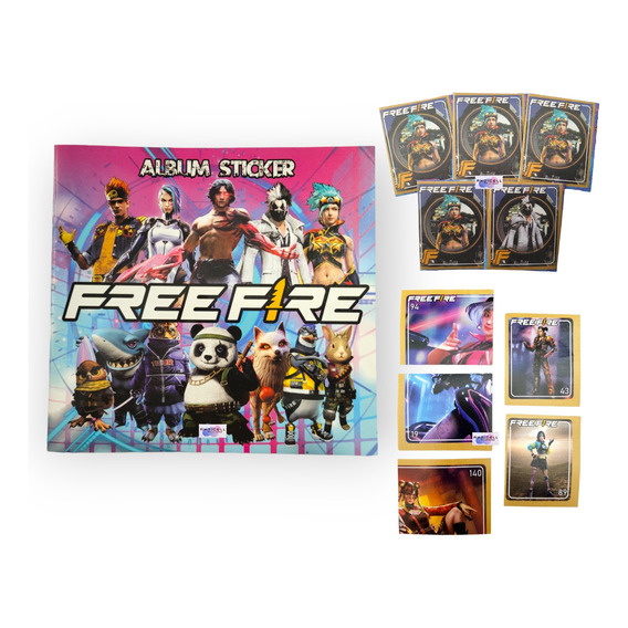 Álbum Free Fire + 100 Láminas Auto-adhesivas