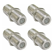Pack 4 Conector Union Hembra Para Tv Cable Coaxial Unir