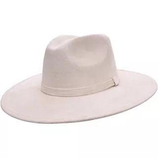 Sombrero Unisex Indiana Gamuza Ala Plana Hípster Elegante