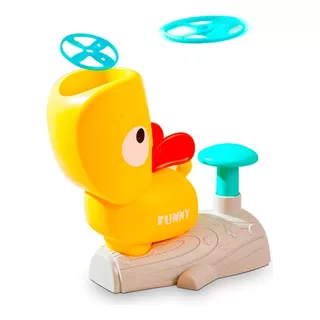 Incrível Brinquedo Pato Lançador De Disco Voador Crianças !